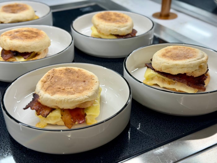 JetBlue Boston BlueHouse breakfast sandwich