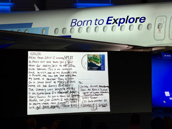 Presentation by Patrick Quayle at United Airbus A321XLR event