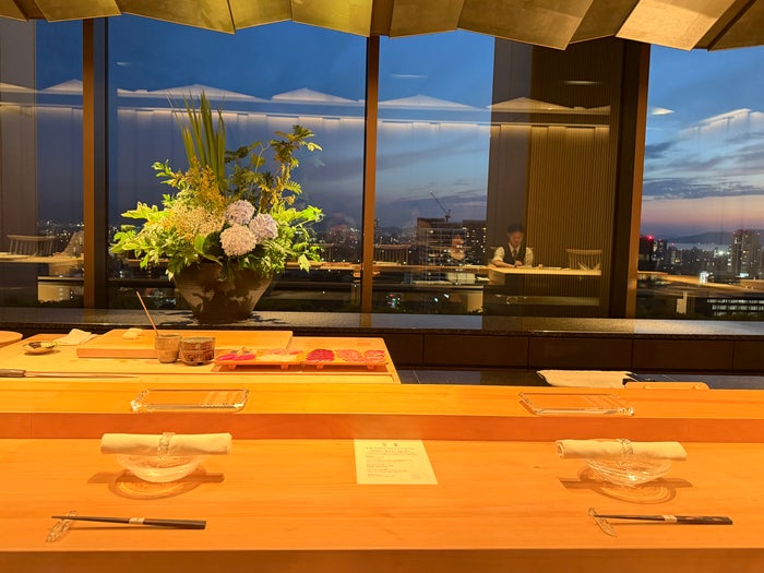 Ritz Carlton Fukuoka kaiseki seating