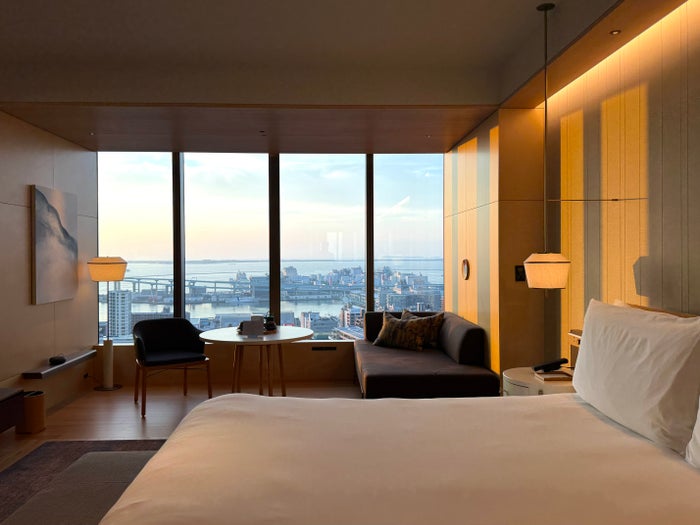 Ritz Carlton Fukuoka room at sunset