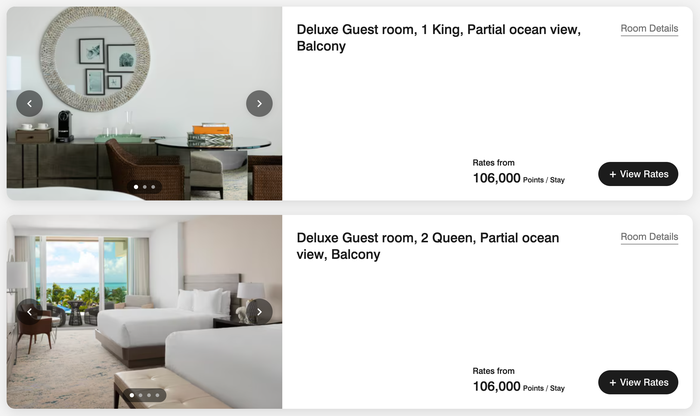 Ritz Carlton Turks and Caicos award pricing
