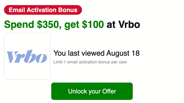 Capital One Shopping Vrbo Offer