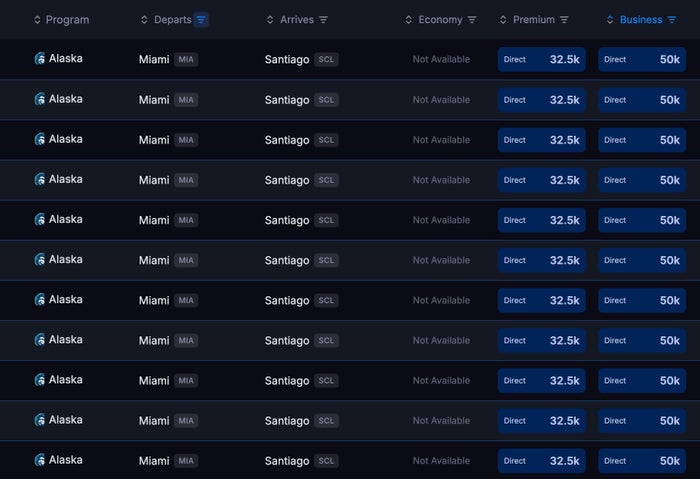Seats Aero Chile alert