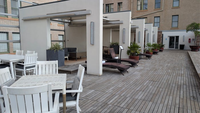St. Anthony Hotel San Antonio amenities rooftop pool cabanas