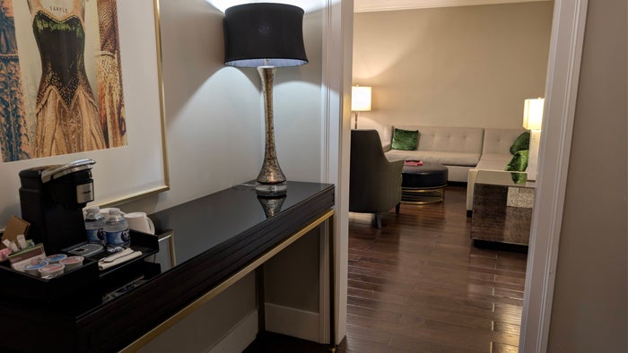 St. Anthony Hotel San Antonio guest room junior suite entryway
