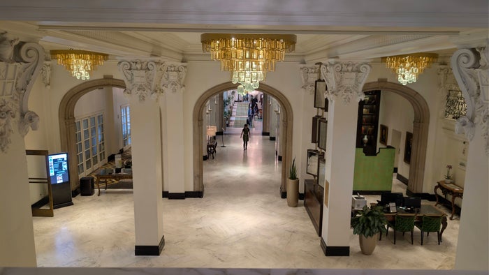 St. Anthony Hotel San Antonio lobby from second floor