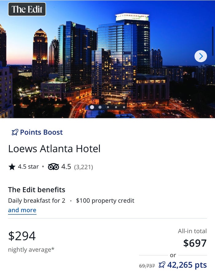 The Edit by Chase Travel hotels