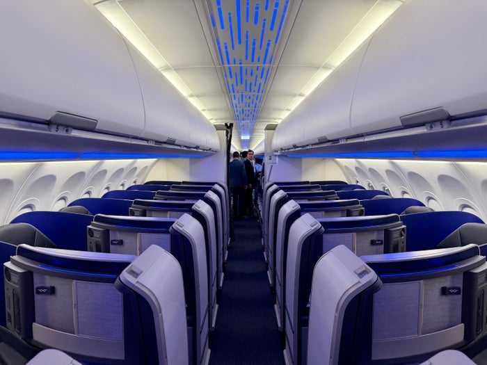 United Airbus A321XLR Polaris cabin