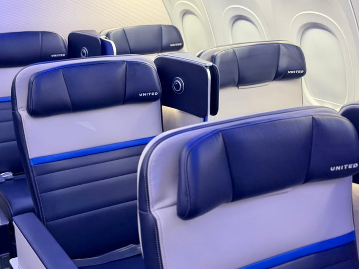 United Airbus A321XLR Premium Plus close up