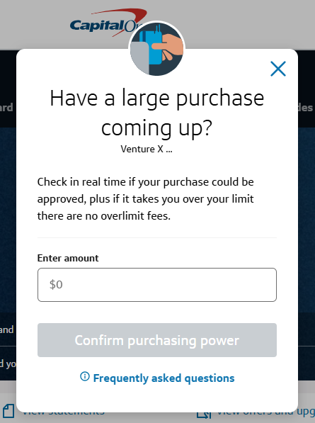Venture X purchasing power prompt