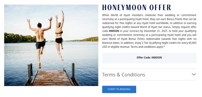 World of Hyatt Honeymoon Offer
