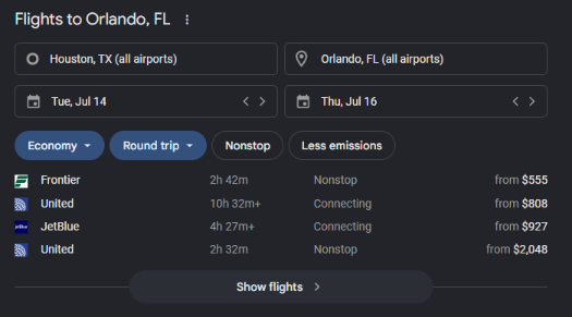 last minute IAH to MCO flights on Google Flights last minute IAH to MCO flights on Google Flights