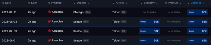 taiwain seats aero alert taiwain seats aero alert
