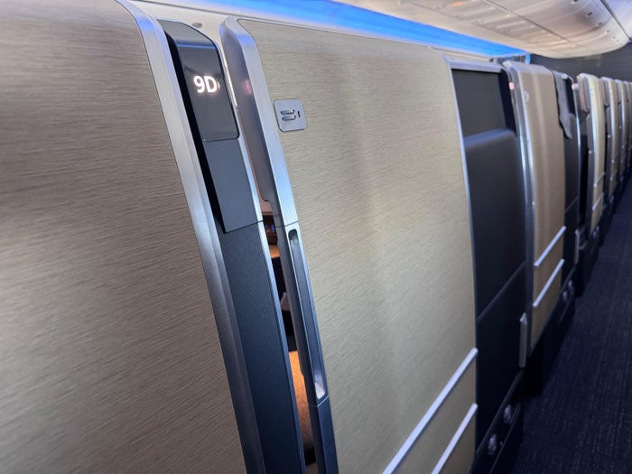 AA 777 300ER DFW JFK Flagship Suite door closed exterior