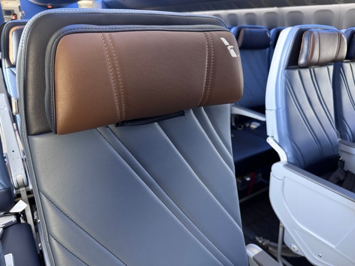 AA 777 300ER DFW JFK economy headrest