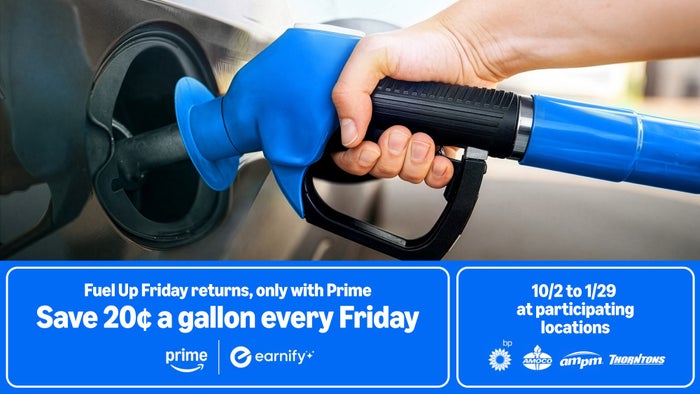 Amazon Prime gas savings Oct Jan