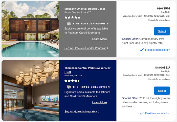 Amex Travel Hotel Deal September 2026 6