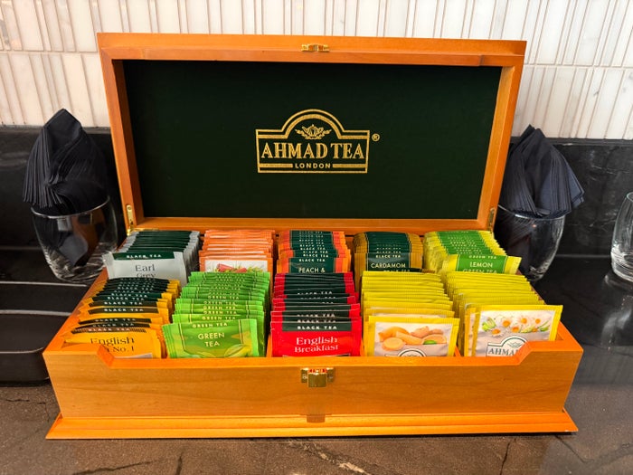 Amsterdam Amex Centurion Lounge buffet tea