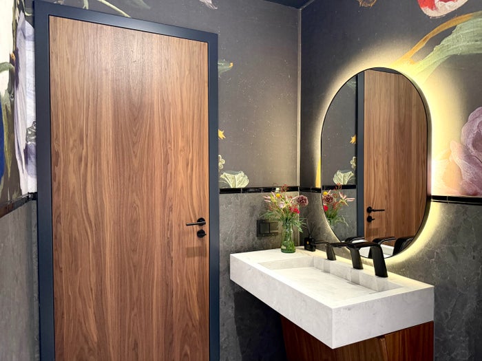Amsterdam Amex Centurion Lounge restroom Amsterdam Amex Centurion Lounge restroom