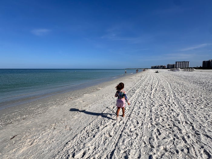 Baby on beach JW Marriott Marco Island