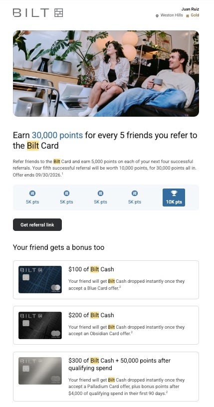 Bilt Referral offer Bilt Referral offer