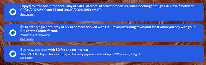 Citi Strata Premier Citi Travel Promotion Citi Strata Premier Citi Travel Promotion