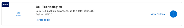 Dell amex offer