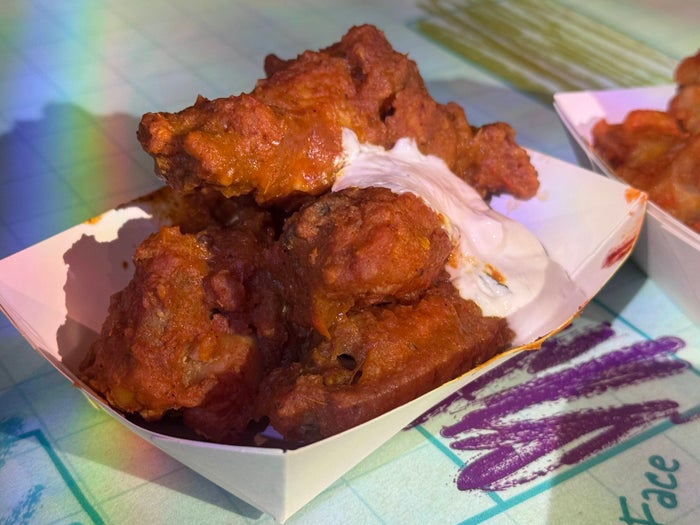 EPCOT International Food & Wine Festival Brew Wing Lab unnecessarily spicy wings EPCOT International Food & Wine Festival Brew Wing Lab unnecessarily spicy wings
