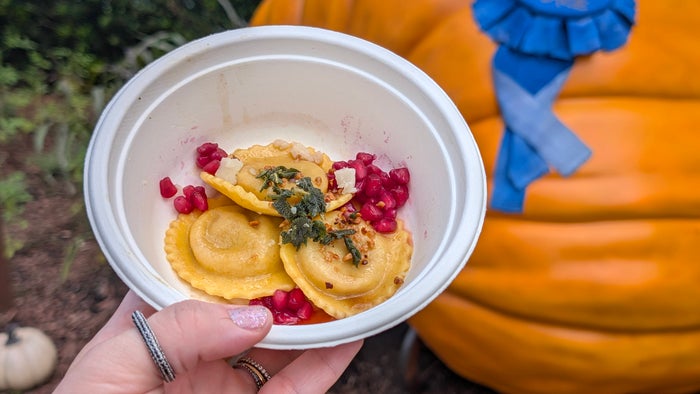 EPCOT International Food & Wine Festival Forest & Field pumpkin ravioli EPCOT International Food & Wine Festival Forest & Field pumpkin ravioli