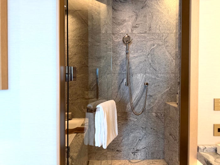 Fairmont Tokyo looking into bathroom