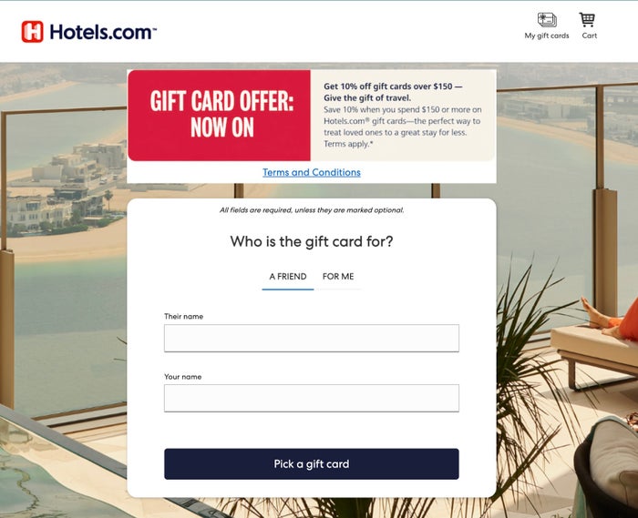 Hotels.com gift card sale Hotels.com gift card sale