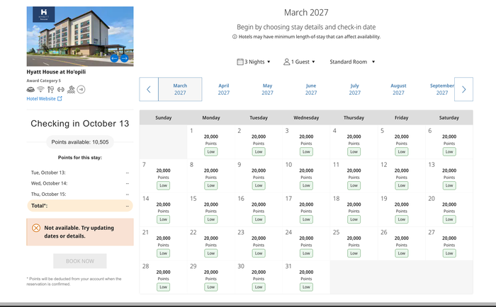 Hyatt House Ho'opili Award Availability