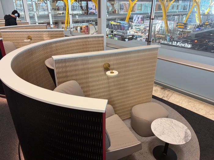 Iberia Emerald Lounge Sorolla private pod with view