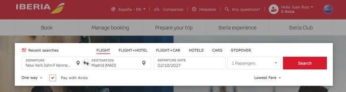 Iberia website dummy booking Iberia website dummy booking
