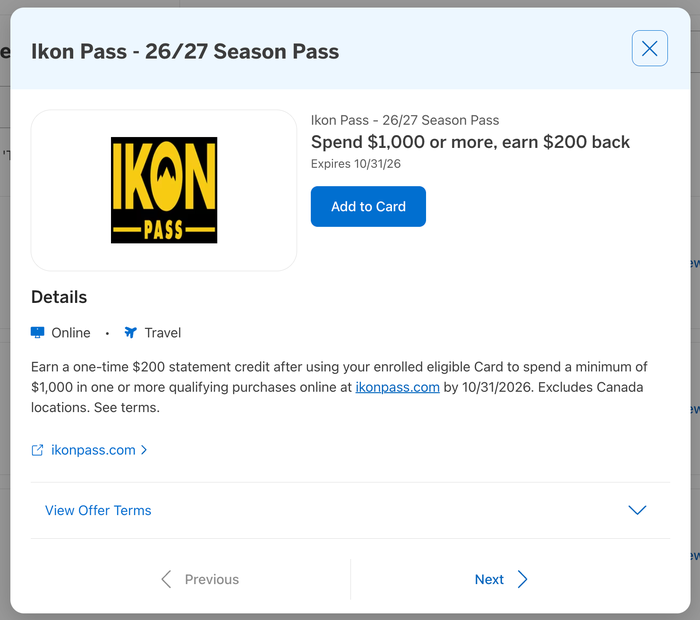 Ikon Pass Amex Offer Ikon Pass Amex Offer
