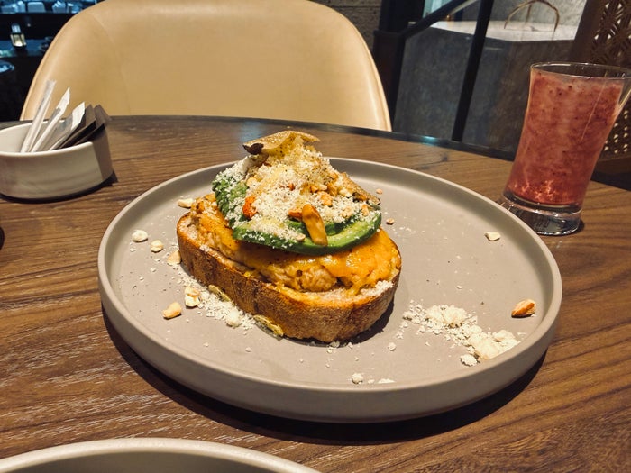 Kanade Terrace Gajoen Tokyo tuna melt and avocado toast