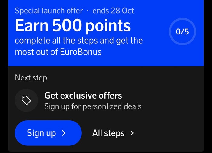 SAS EuroBonus offer SAS EuroBonus offer