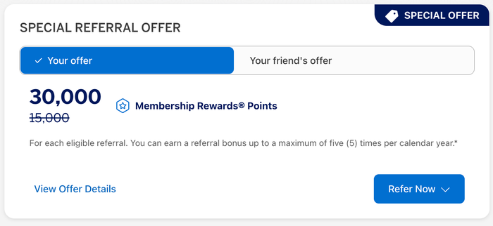 Screenshot 2026 09 29 at 10.05.41 PM Amex Gold Referral offer 9/29/26