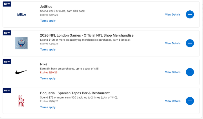 Screenshot 2026 09 29 at 9.45.04 PM Amex Offers Captured 9/29/26