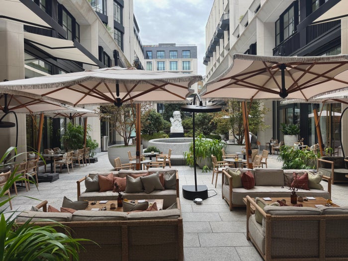 Six Senses London Whiteleys Kitchen Terrace