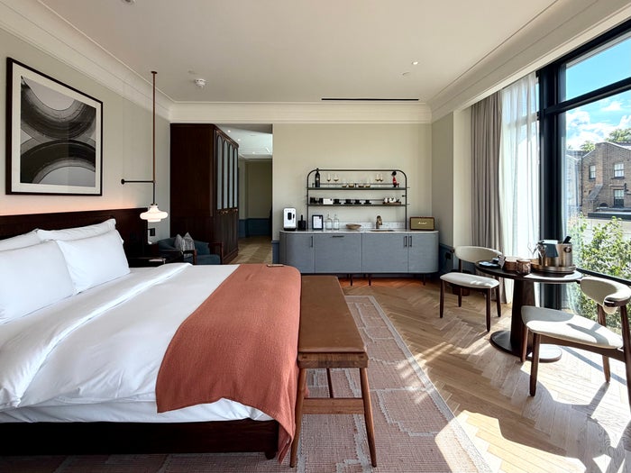 Six Senses London bedroom wide angle