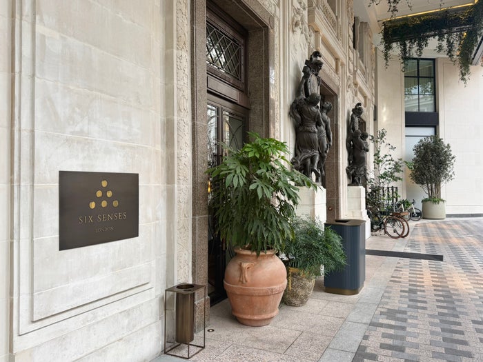 Six Senses London exterior and logo
