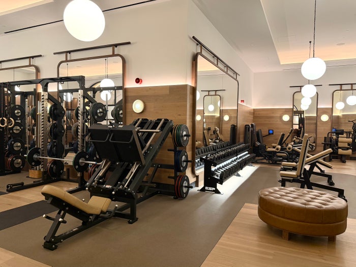 Six Senses London gym leg press