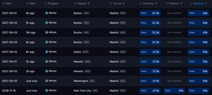 spain award alert seats aero spain award alert seats aero