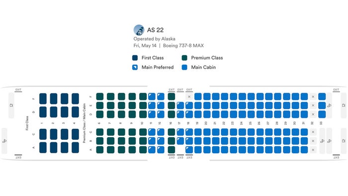 Alaska 737 seatmap Alaska 737 seatmap