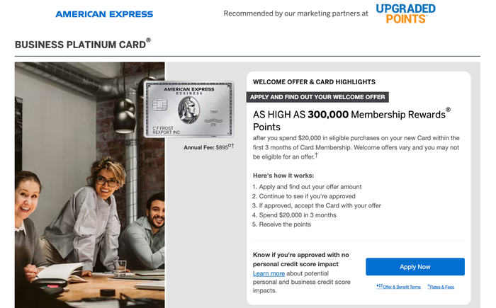 Amex Business Platinum 300k