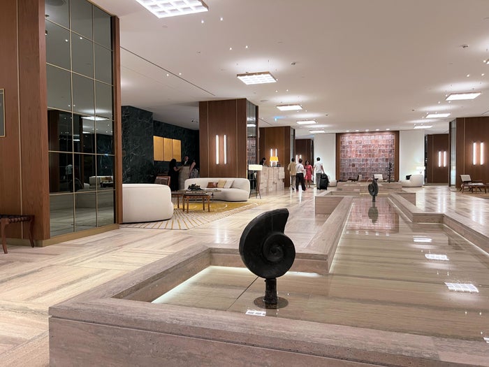 Conrad Athens The Ilisian lobby fountain