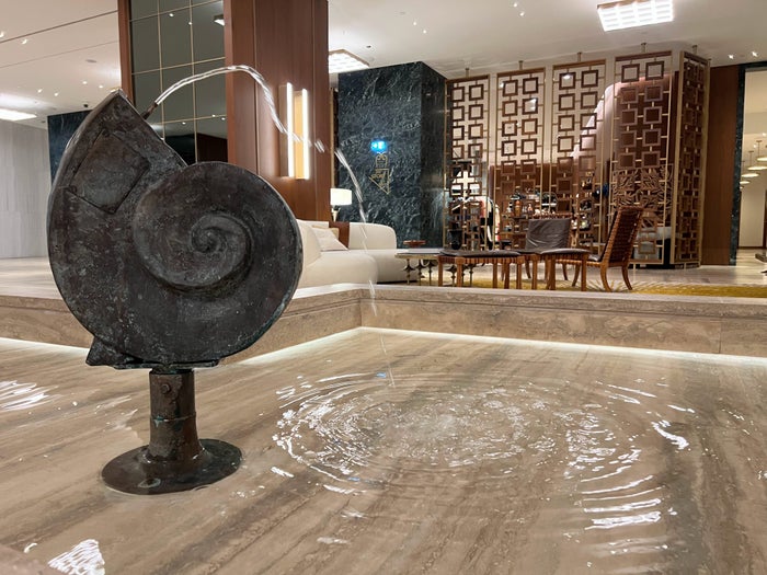 Conrad Athens lobby fountain
