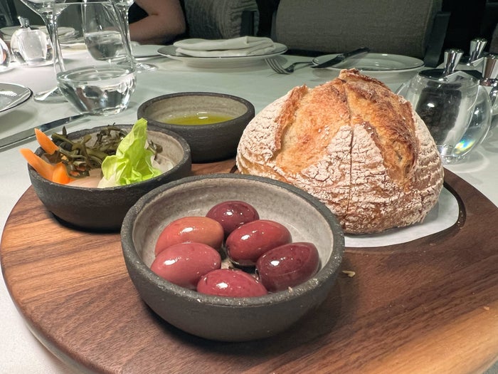 Greek bread at Byzantino Conrad Athens