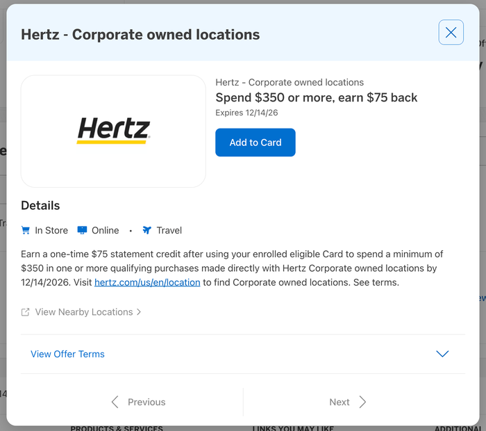 Hertz amex offer Hertz amex offer